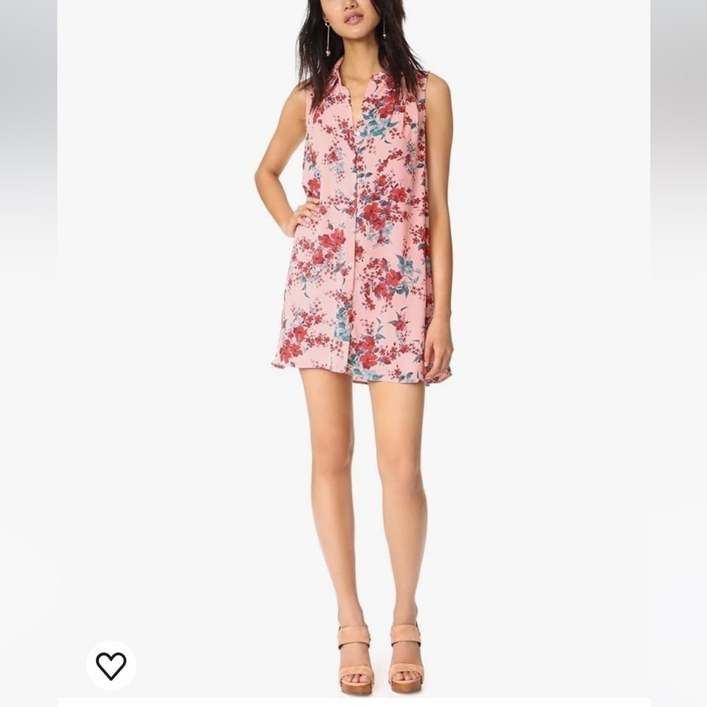 JACK by BB Dakota Armand Floral Printed Button Down Sleeveless Mini Dress Size M